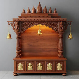 Modern Handcrafted Temple For Pooja Room