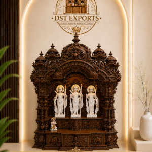 Luxury Ram Darbar Wooden Pooja Temple for USA