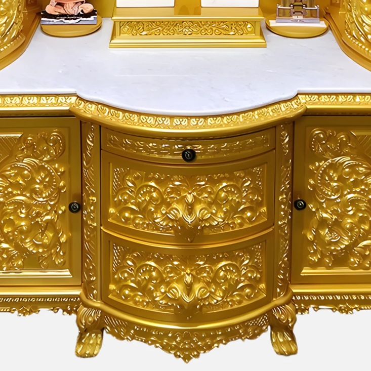 Golden Big Size Swaminarayan Mandir for Pooja Room - Image 6
