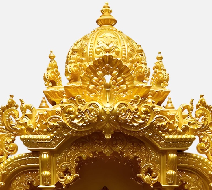 Golden Big Size Swaminarayan Mandir for Pooja Room - Image 5