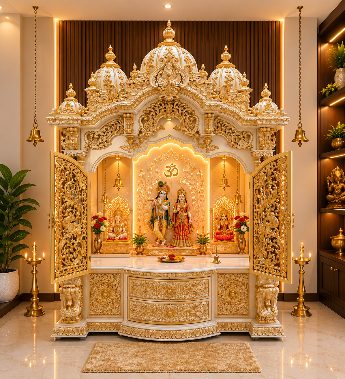 Modern Design Hindu Prayer Cabinet for Home