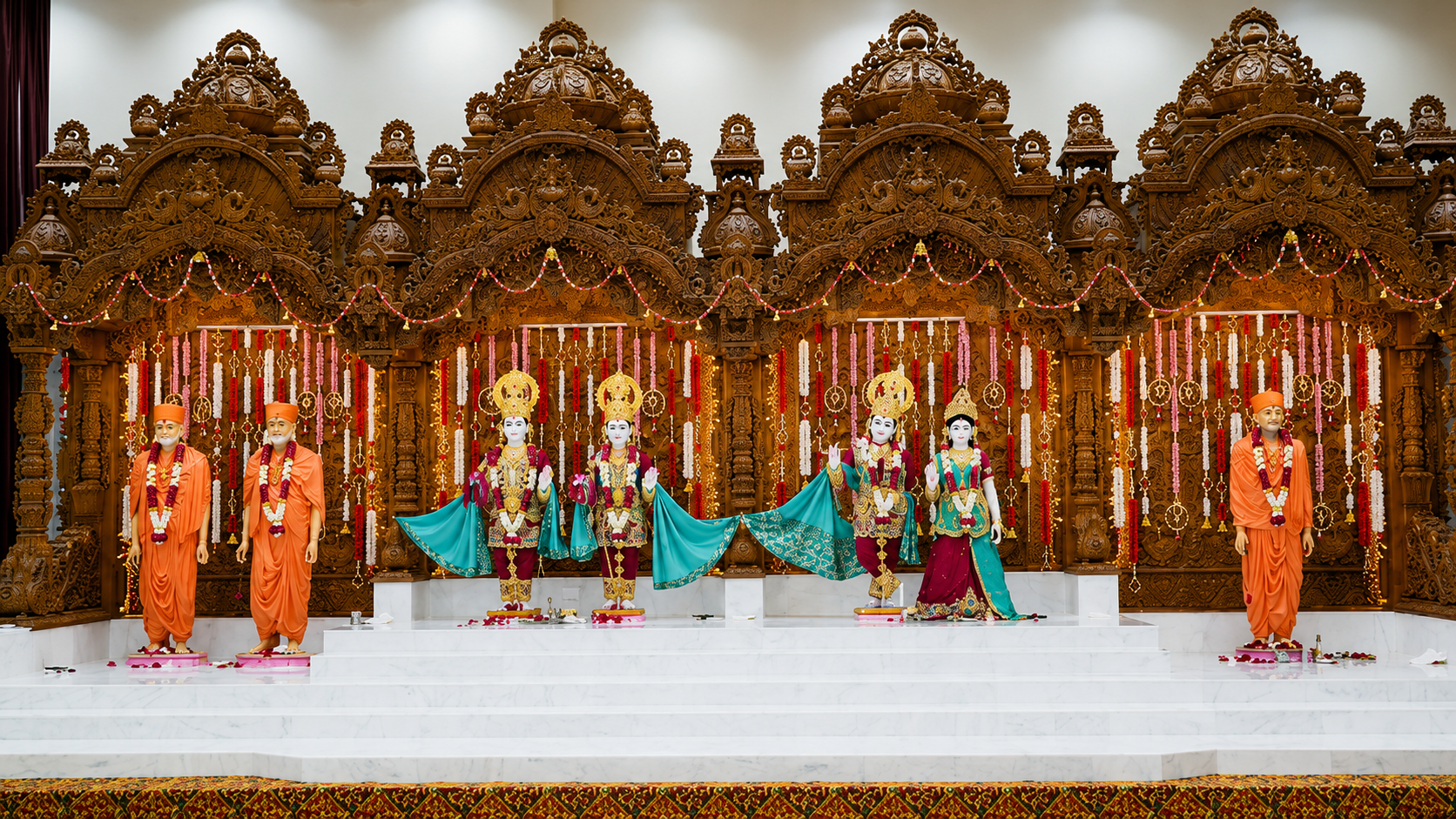 Majestic Golden Swaminarayan Mandir for Community Prayer Hall