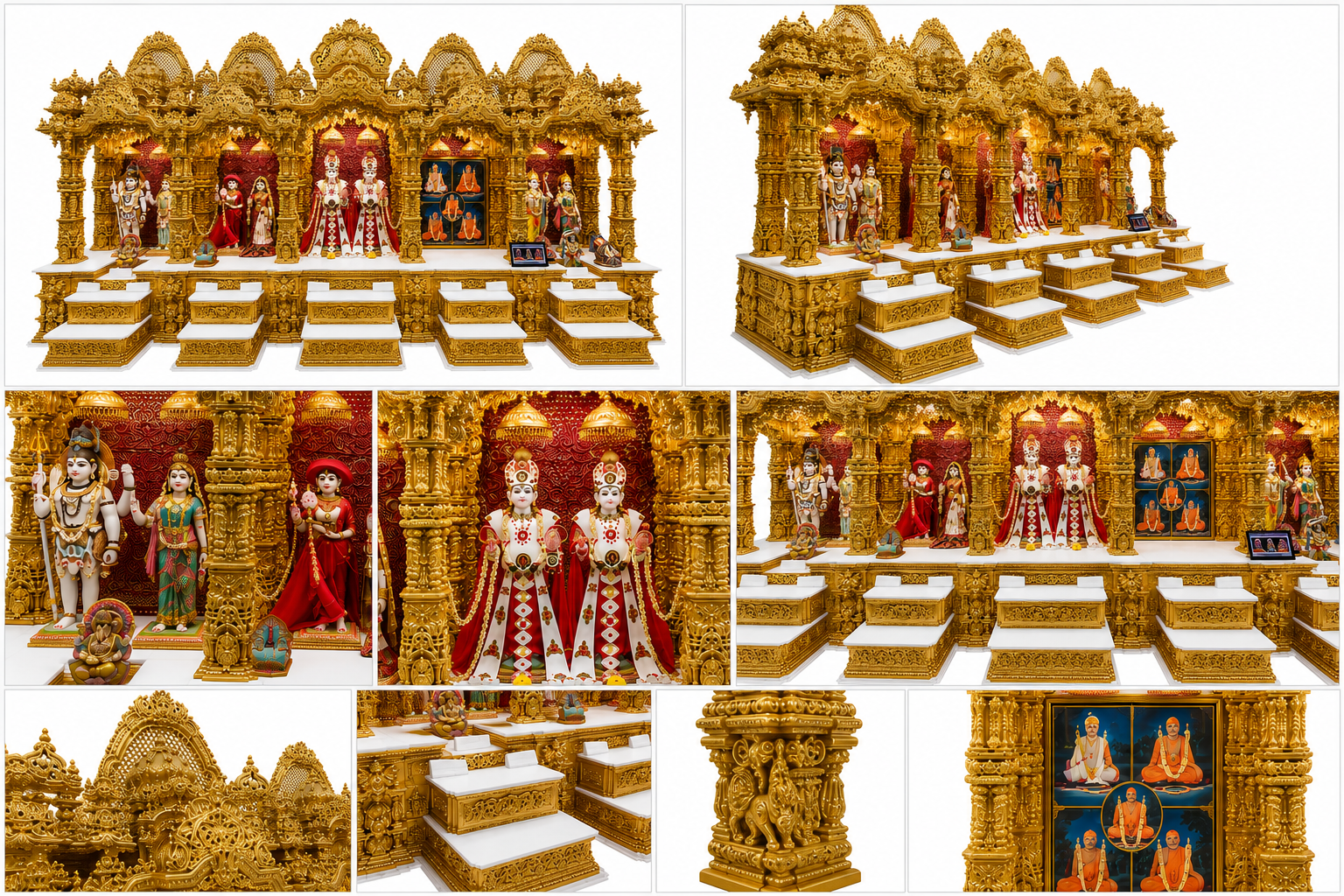 Super Large Size Hindu Mandir for Community Centers Temple