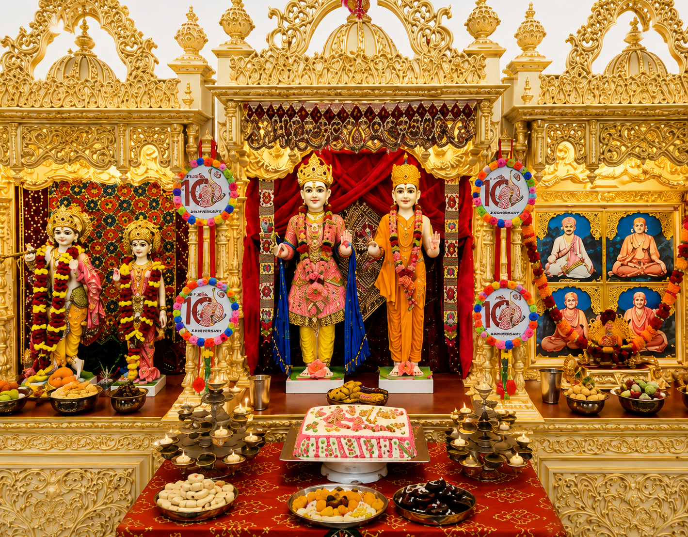 Grand Haveli Style Wooden Temple for Convention Centre