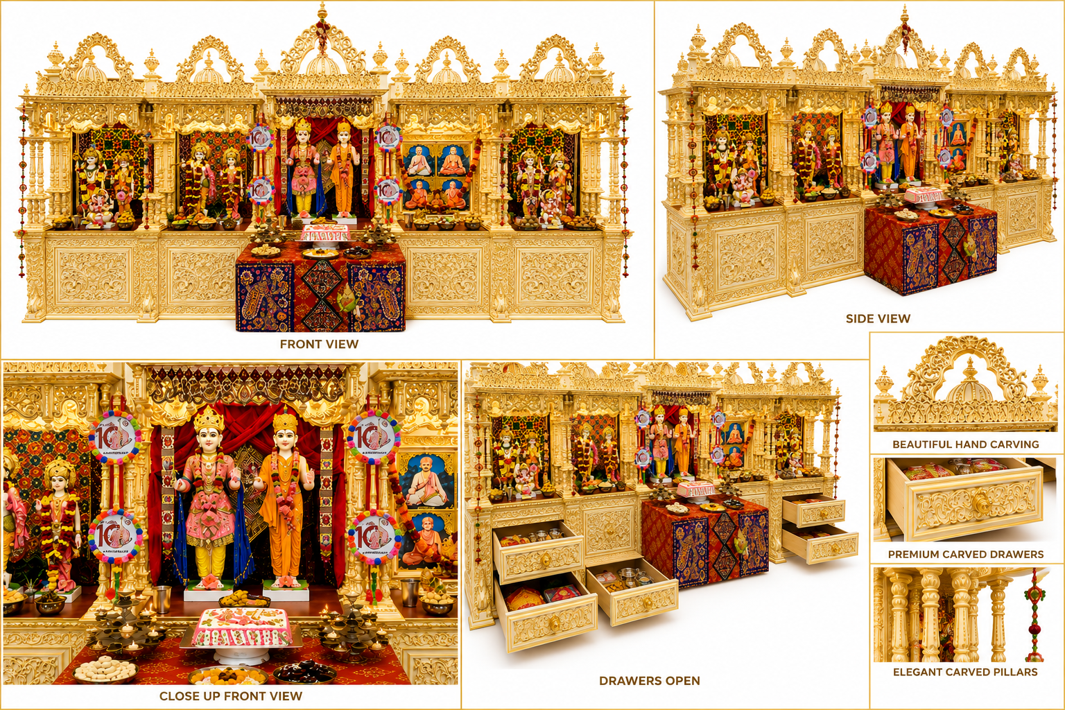 Grand Haveli Style Wooden Temple for Convention Centre
