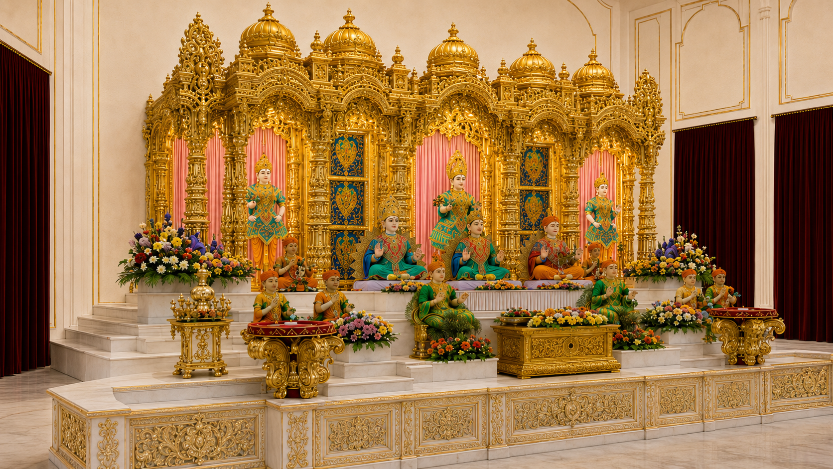 Designer Hindu Mandir Entrance Door