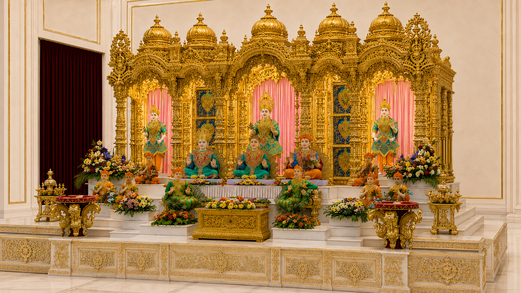 Designer Hindu Mandir Entrance Door