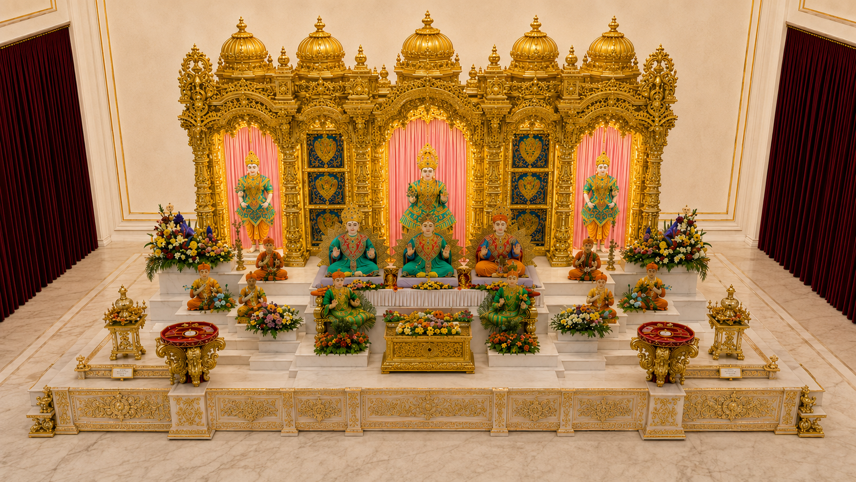 Designer Hindu Mandir Entrance Door