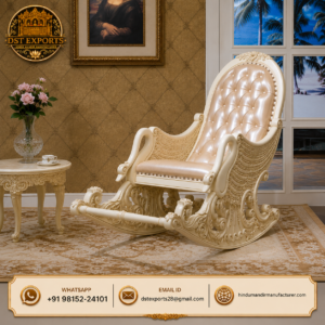 Royal Swan Carved Rocking Chair