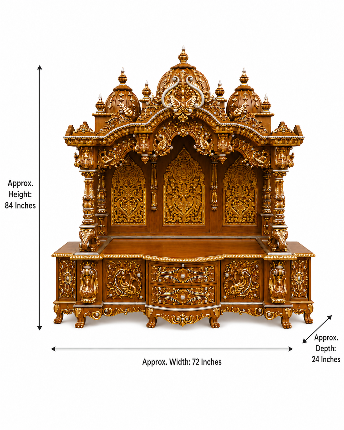 Wooden Door for pooja Room