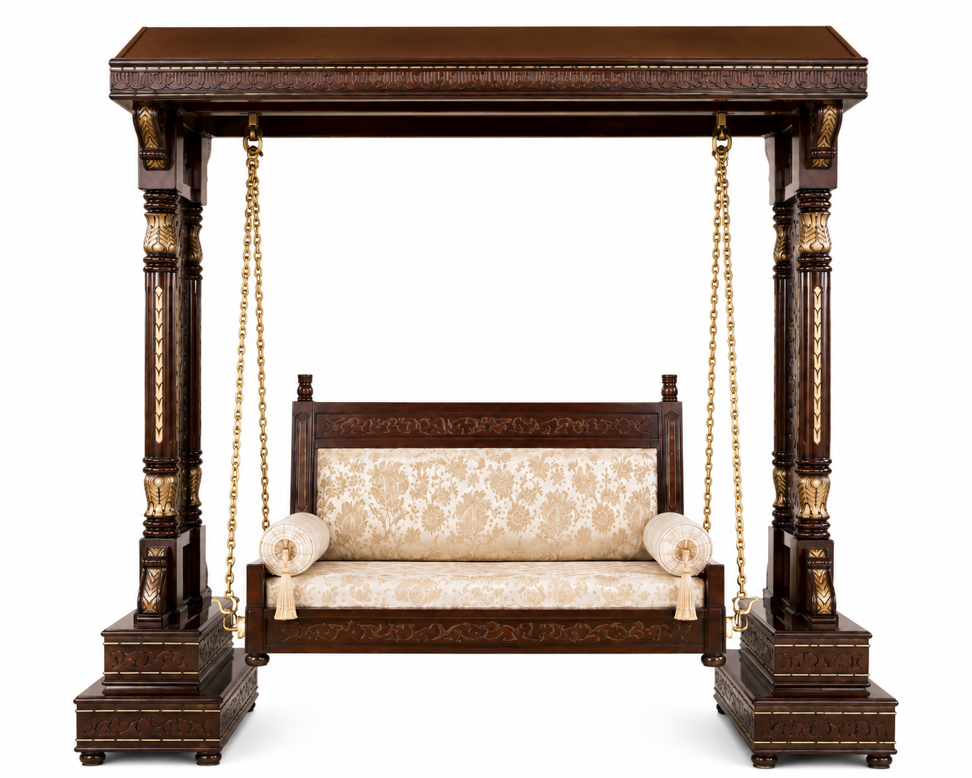 Maharaja Theme Wooden Swing for Drawing Room