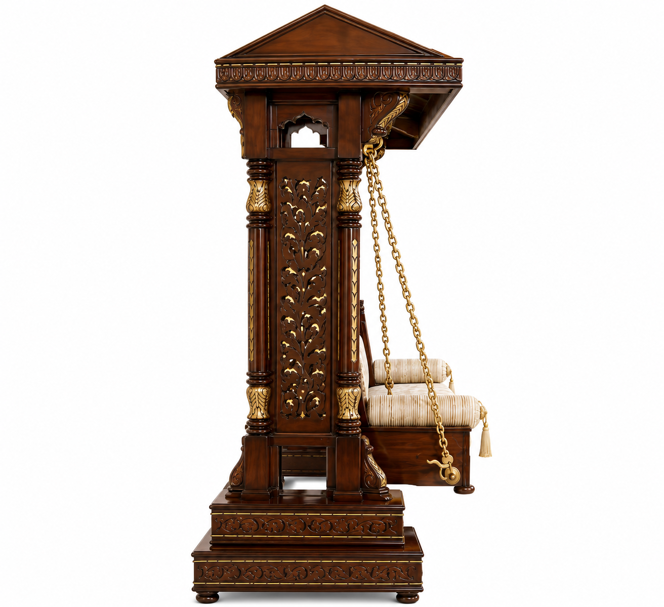 Maharaja Theme Wooden Swing for Drawing Room