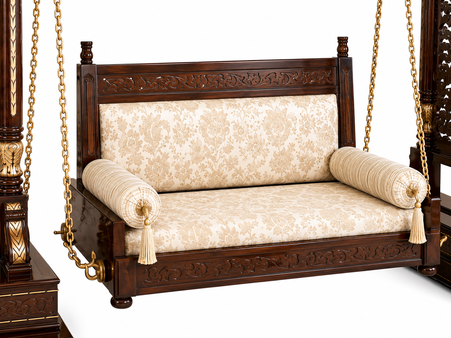 Maharaja Theme Wooden Swing for Drawing Room