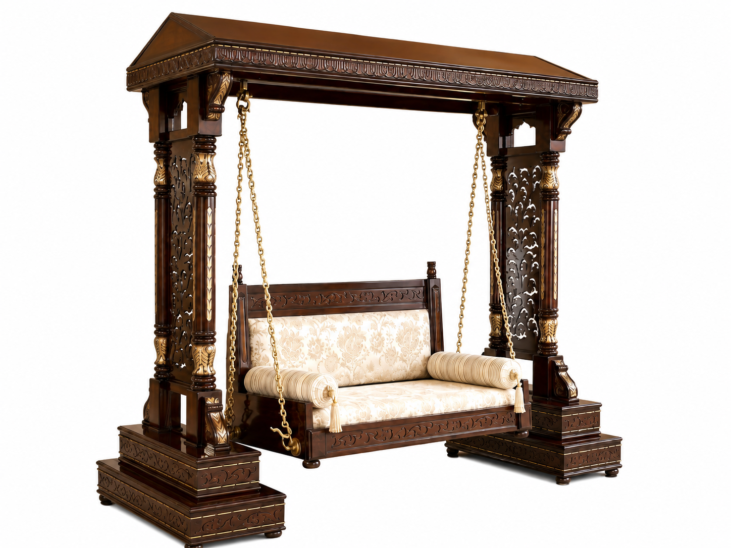 Maharaja Theme Wooden Swing for Drawing Room