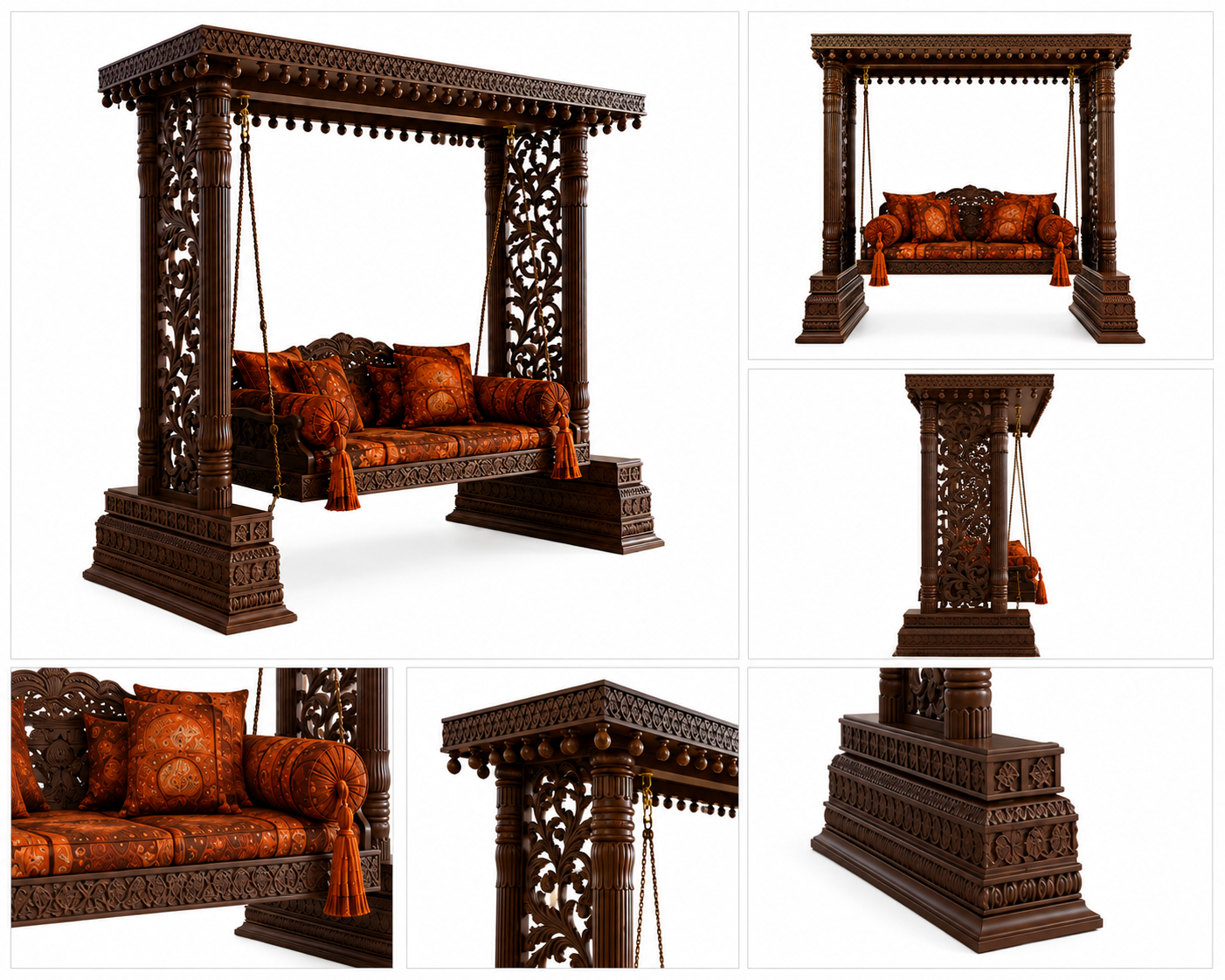 Maharaja Style Floor Standing Swing Jhula for Home