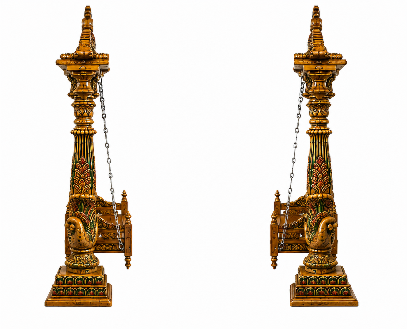 Rajwadi Style Wooden Indoor Swing Set for Home Décor - Image 4