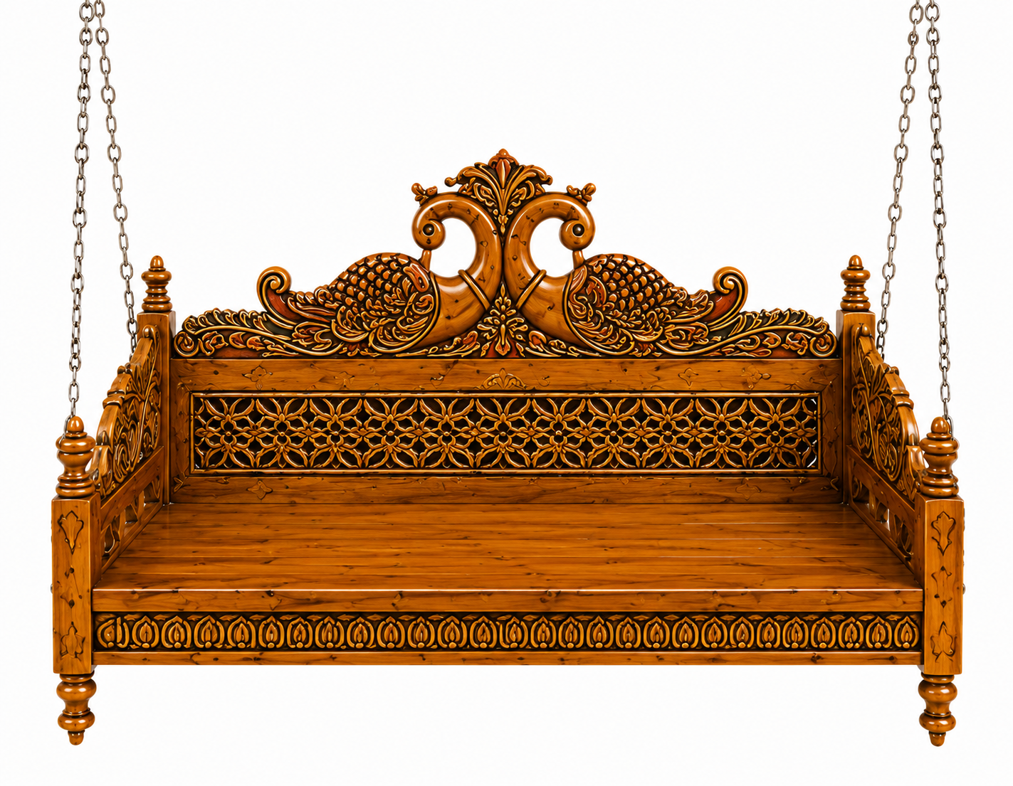 Rajwadi Style Wooden Indoor Swing Set for Home Décor - Image 5