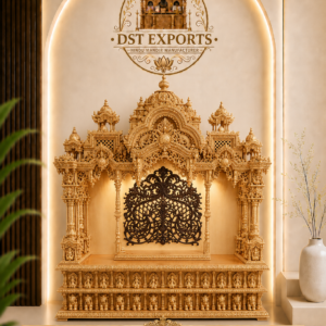 Custom Made South Indian Swaminarayan BAPS Wooden Temple Unit