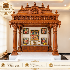 Big Size Devotional Tamilian Style Wooden Mandir