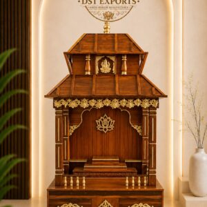 Exquisite Hand Carved Nepalese Style Wooden Temple
