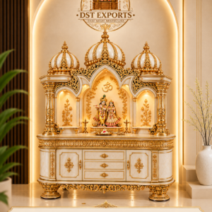  Grand Hand Carved Wooden Hindu Temple For Luxury Home