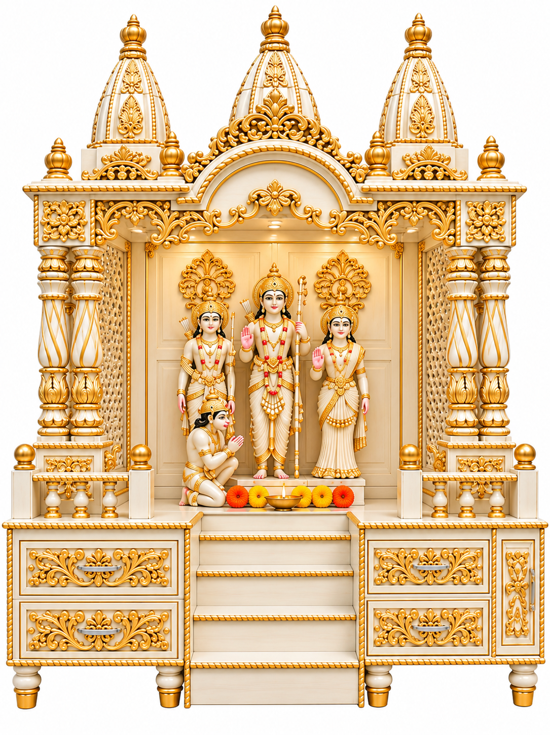 Premium Tirupati Balaji Venkateswara Wooden Pooja Temple - Image 2