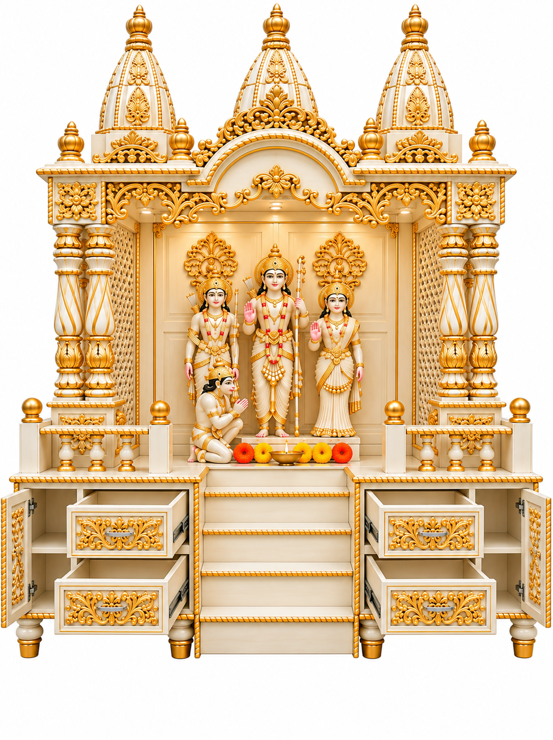 Premium Tirupati Balaji Venkateswara Wooden Pooja Temple - Image 5